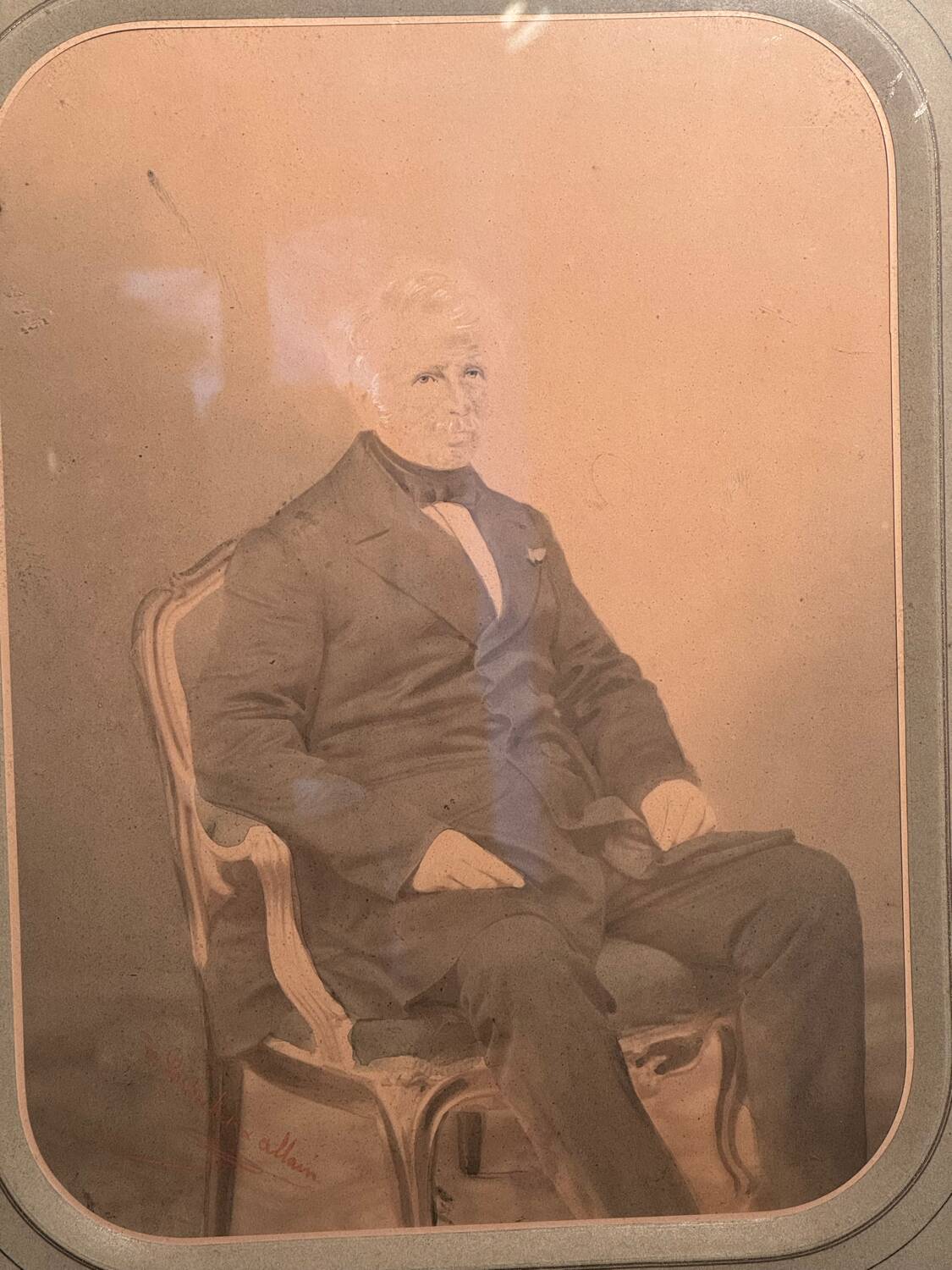 Old photograph, signed, circa 1860