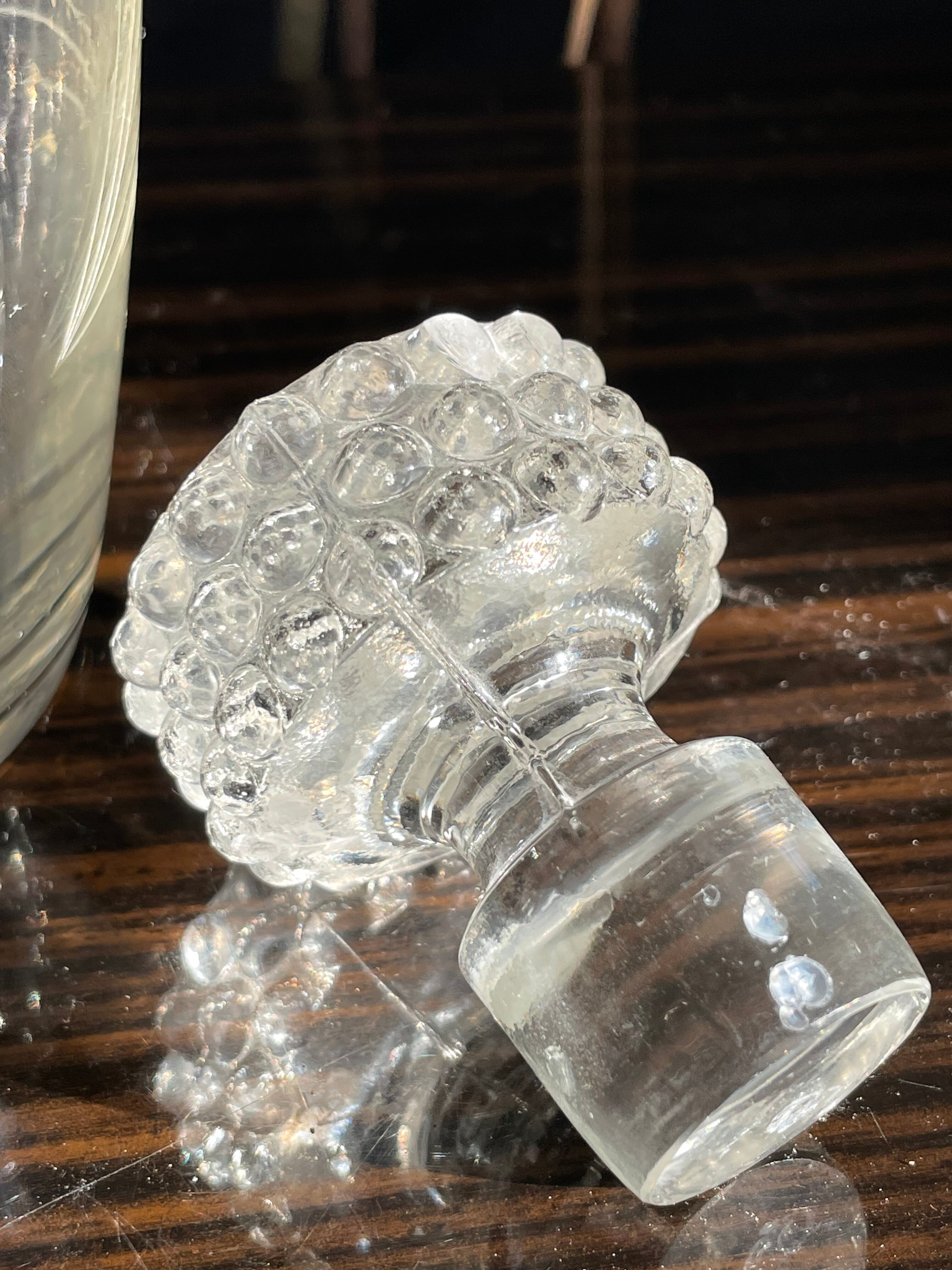 Antique cut crystal carafe signed Bayel 92