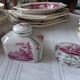 18th century antique hand-painted tableware set from Tournay