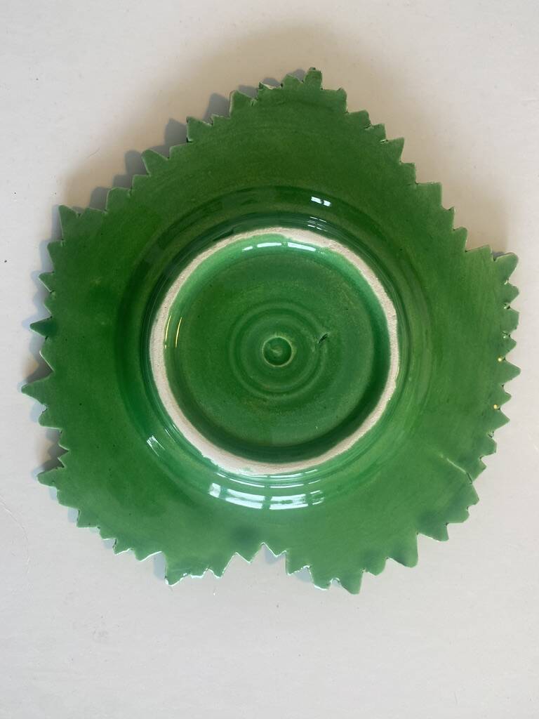 Cake service, 8 pieces, vine leaves - Pottery