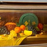 L.Maes. Still life with flowers and fruits. Large format.