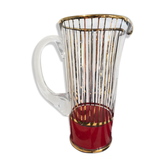 Glass and gold pitcher 1950