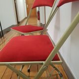 Folding chairs in chaisor velvet