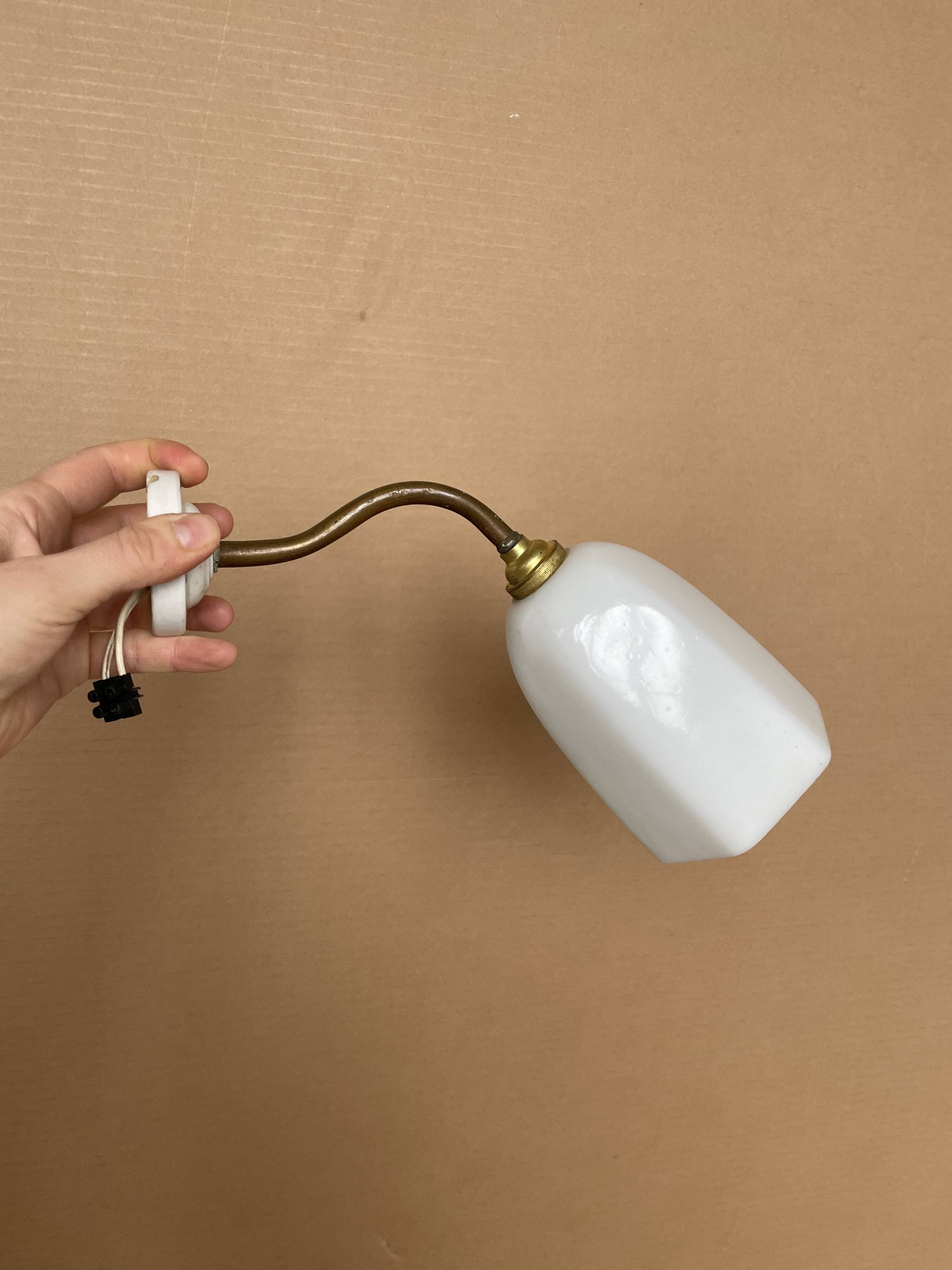 Antique Art Deco swan neck wall light