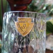 Bohemian crystal vase Czechoslovakia