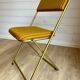Set of 4 vintage Lafuma CHANTAZUR folding chairs from the 70s in mustard.