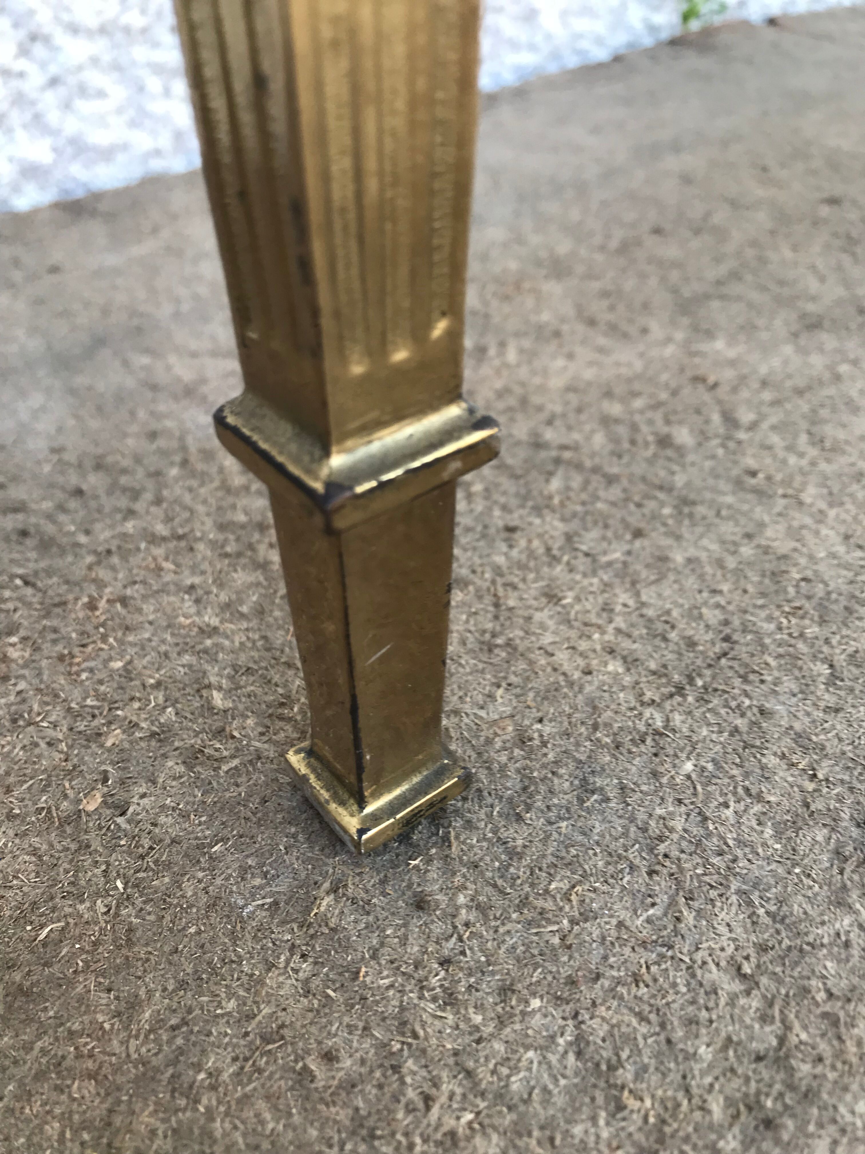 Table low marble and golden bronze