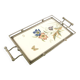 Art Nouveau tray, silver-plated brass, white porcelain, Austria, early 20th century