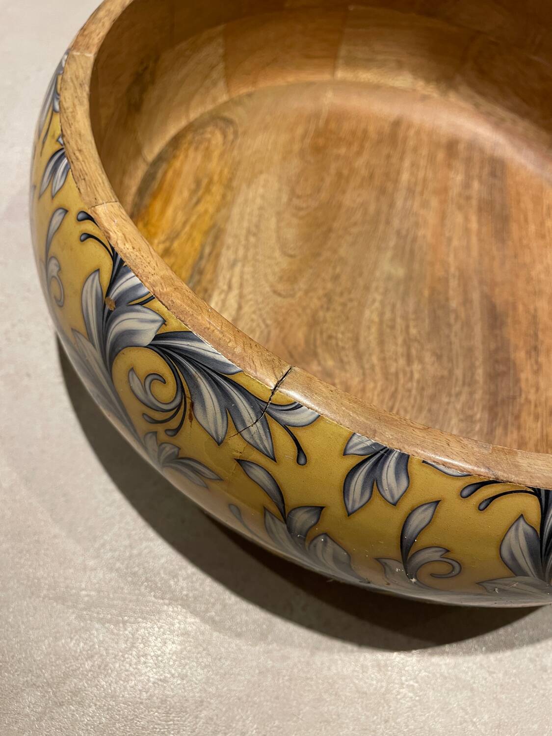 Wooden salad bowl