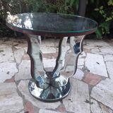 1930s mirrored pedestal table