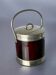 Faux tortoise shell ice bucket with tongs, Italy, 1970s