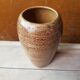 Former ceramic vase marron beige vintage 70s