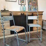 Pair of industrial bistro chairs
