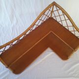 L shaped rack in rattan