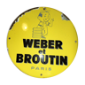 Old enamelled plaque Weber Et Broutin Paris