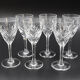 6 glasses of crystal wine saint louis model chantilly H 14 cm signed