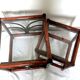 Tables gigogne en rotin vers 1950 de style art déco