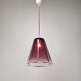 Italian Elegance – Leucos Pendant Light with Transparent Purple Murano Glas