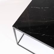 Coffee Table With Black Marble Top And Metal Frame
