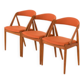 Kai Kristiansen chairs model 31, set of 3, Denmark 1960s