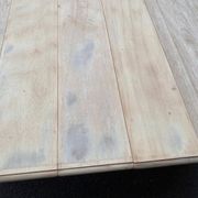 Renovated Louis Philippe round extendable dining table with flaps and 3 extensions.