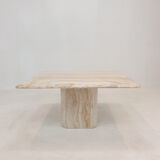 Italian travertine coffee table, 1980's