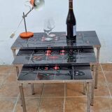 Set of three nesting tables by Juliette Belarti, 1960s, space age