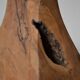 Modernist brutalist lamp free form years 60 olive wood