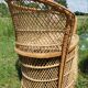 Vintage garden furniture in wicker rattan 1960 - complete 4-piece set