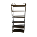 Etagère en teck et fer forgé
