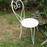White wrought iron chairs