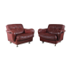 1970s Danish Brown Leather Chairs By Madsen & Schubell