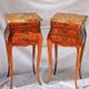 Louis XV Marquetry Bedside Tables, Pair of Vintage French Nightstands