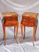 Louis XV Marquetry Bedside Tables, Pair of Vintage French Nightstands
