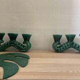 Pair of art deco candle holders