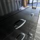 Vintage black Formica cabinet from the 60s