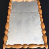 Turned wooden mirror