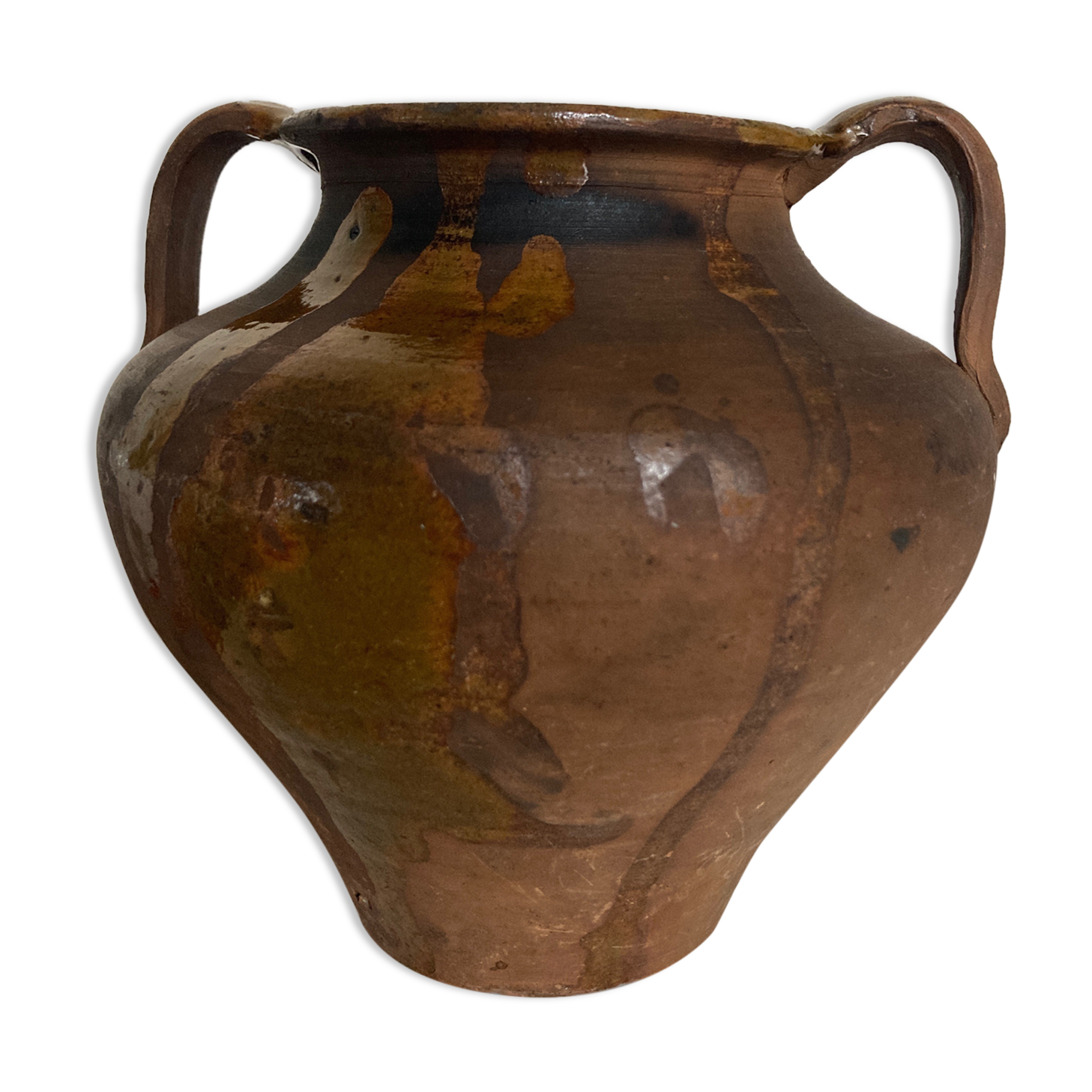 Jar pot graissier 19e XS in glazed earth