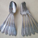 12 silver metal table covers SFAM Rocaille Model