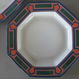 5 assiettes creuses COQUET forme Lotus modèle Orénoque