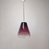 Italian Elegance – Leucos Pendant Light with Transparent Purple Murano Glas