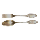23-piece cutlery set by Boulenger, silver-plated metal with hallmarks.