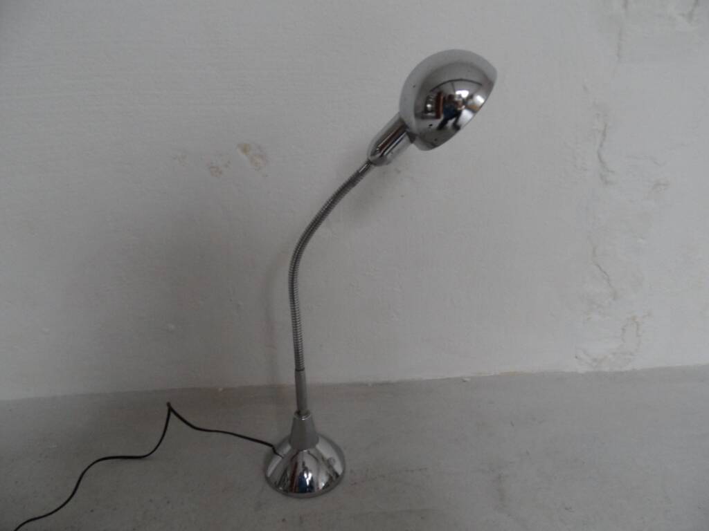 Vintage metal chrome desk lamp 1960's