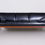 Black Slezak sofa made in 1930s Czechia