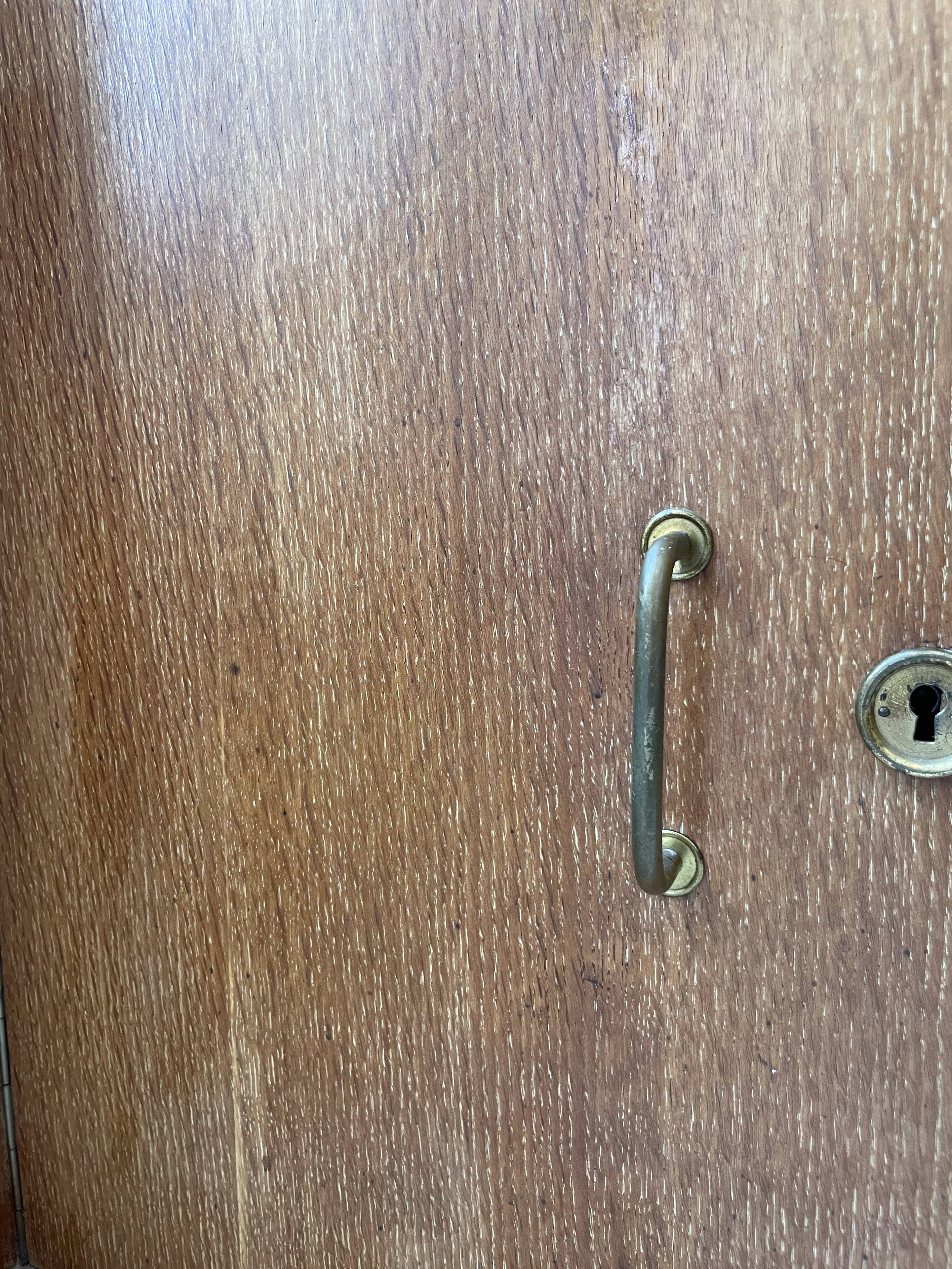 Meuble de rangement secrétaire chêne années 60