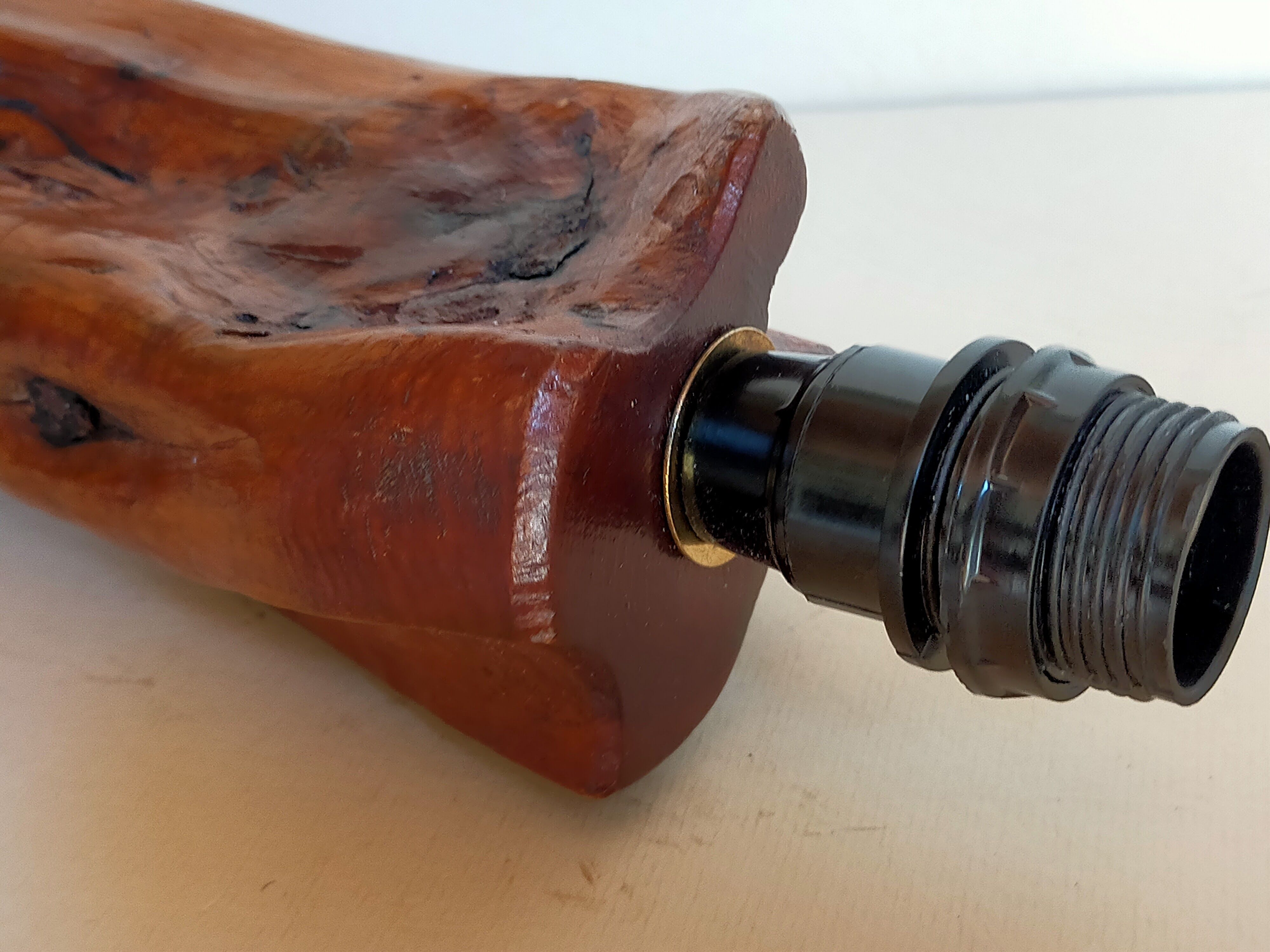 Free-form solid wood pose lamp in 1950s