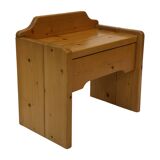 Vintage set of 2 pinewood bedside tables 70's minimalist design