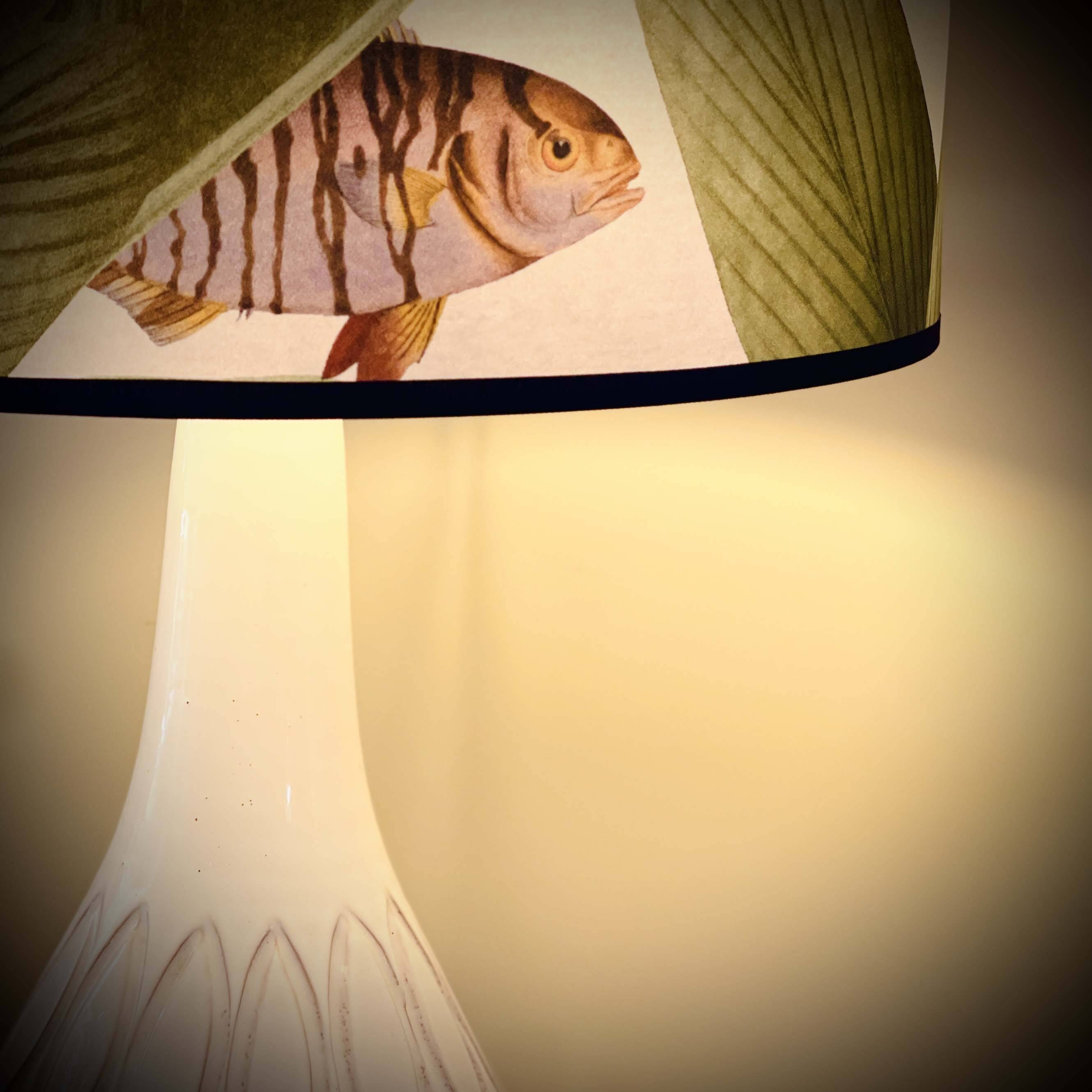Beautiful white ceramic table lamp from the brand C.C. Keramik, Denmark