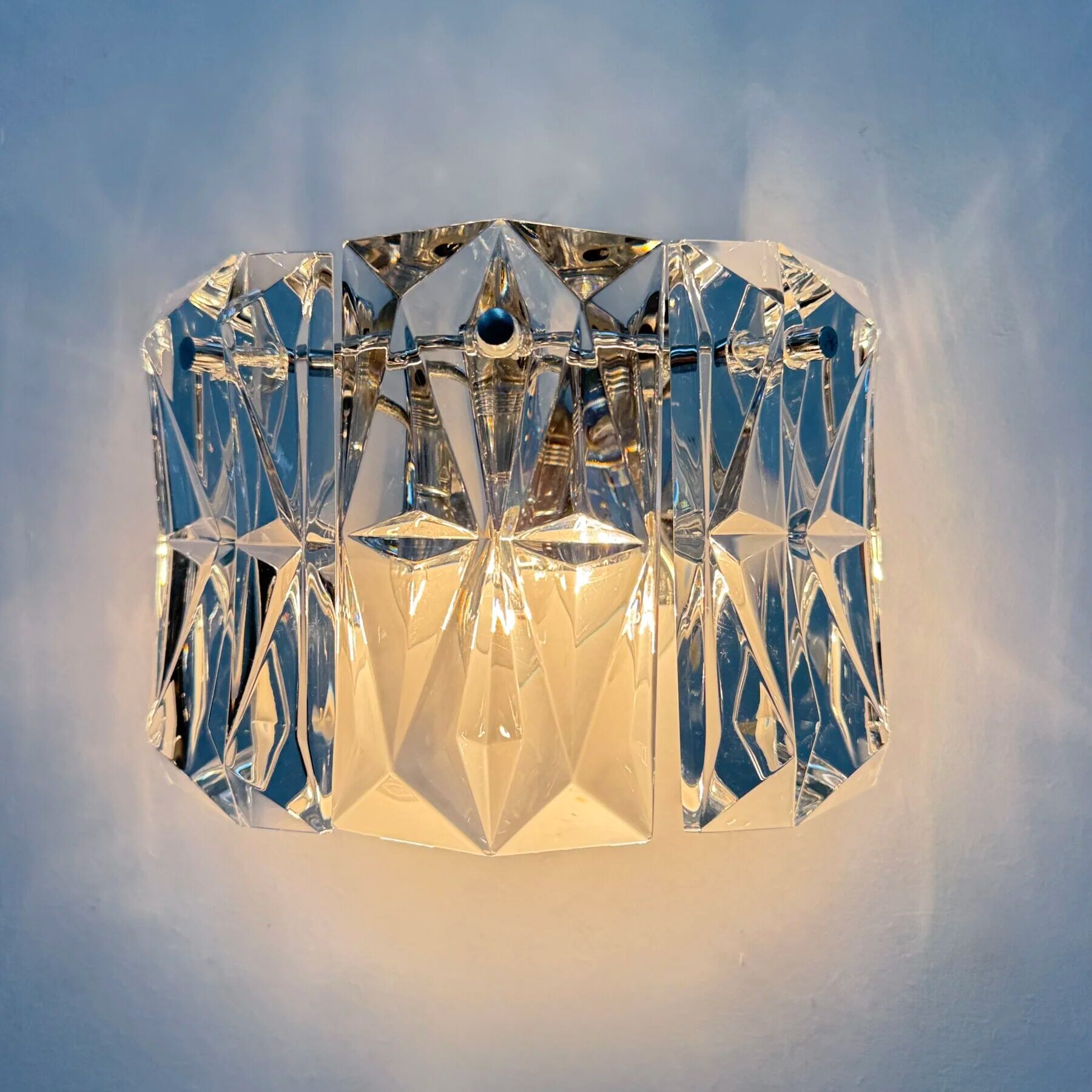 Crystal sconce by Kinkeldey, Germany, 1970s