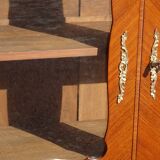 Glass library with rosewood marquetry in the Louis XV style.